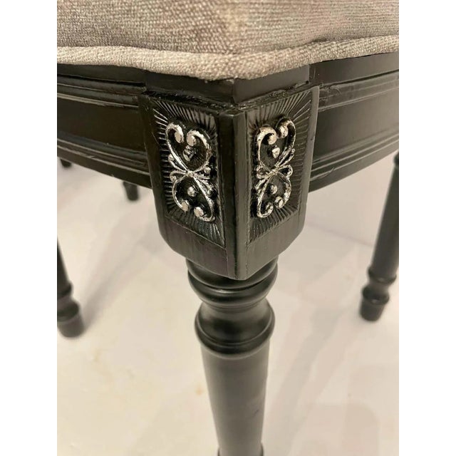 Painted and Silver Gilt Regency Style Benches or Footstools - A Pair For Sale - Image 12 of 13