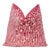 Geranium Pink Speckle Velvet Throw Pillow With Feather Down Insert For Sale