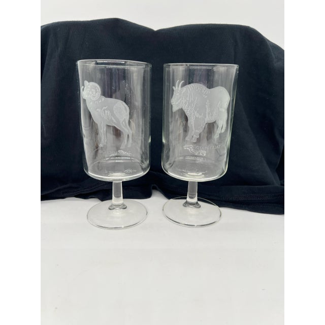 Mid-Century Modern Mid Century Georg Jensen Etched Wildlife Glasses Set of 5 For Sale - Image 3 of 9