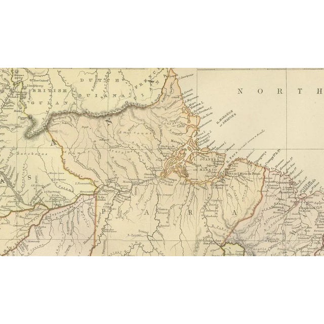 Title: 1882 Map of Brazil: Historic Borders, River Systems, and Coastal Regions : This 1882 map presents a detailed...