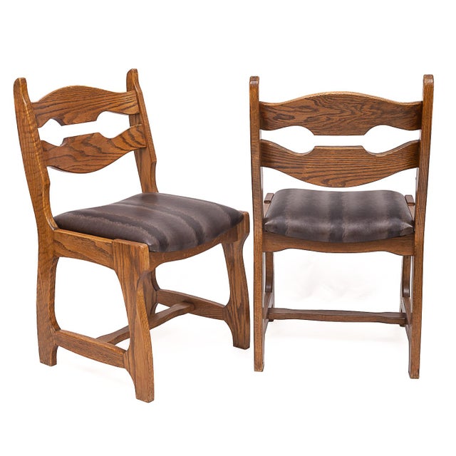 1950s Chairs by Guillerme and Chambron, 1950s, Set of 6 For Sale - Image 5 of 11