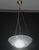 1960s French Art Deco Glass Bowl Pendant Chandelier With Floral Pattern, 1950 For Sale - Image 5 of 12