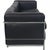 Le Corbusier LC2 3-seater sofa upholstered in black leather and with a chrome frame. The sofa is from the 2000s and...