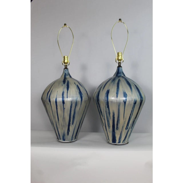 Mid 20th Century Substantial Mid 20th Century Laural Lamp Influence Lamps - A Pair For Sale - Image 5 of 12