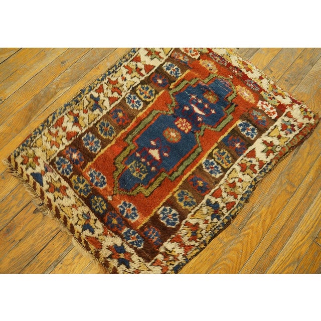 Tribal 1890s Multicolor Geometric Tribal Antique Antique Turkish Village Yastik Rug 1'10"x 2'6" Handknotted Wool Carpet For Sale - Image 3 of 10