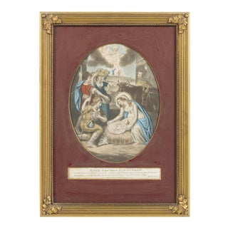 Birth of Our Jesus Christ, 19th Century, Engraving, Framed For Sale