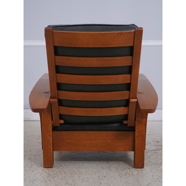 Stickley Stickley Mission Oak Morris Chair W. Ottoman For Sale - Image 4 of 18