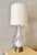 Tall Mid Century Modern White Ceramic Table Lamp With Flame Design Circa 1960s For Sale - Image 9 of 9