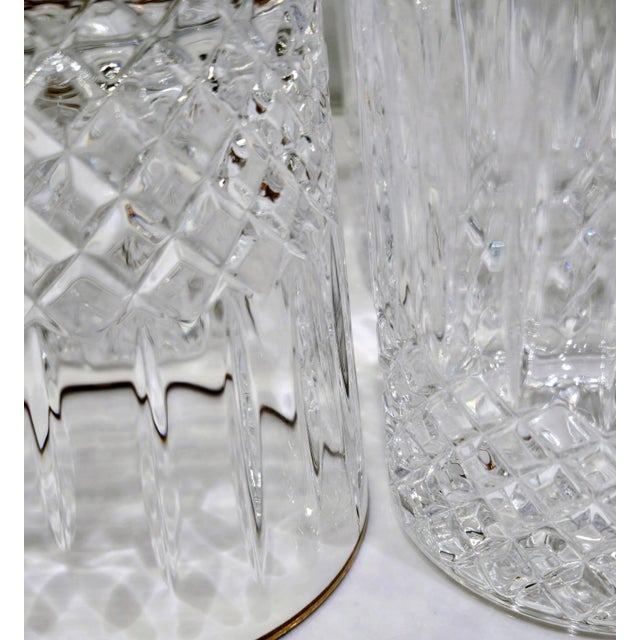 Transparent 1997 Cristal D’Arques Constance Gold French Crystal Lowball Glasses – Set of 4 For Sale - Image 8 of 10