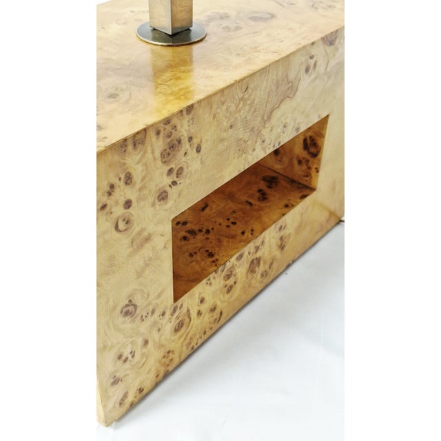 Table Lamp in Birch Burl, 1970s For Sale - Image 12 of 14