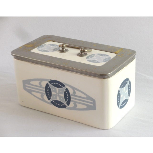 Antique Ceramic Art Nouveau Biscuit Tin For Sale - Image 6 of 11