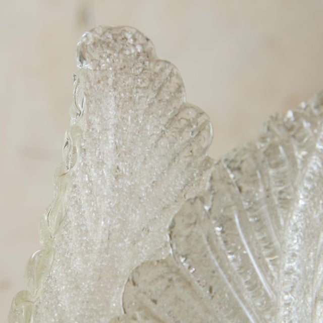 1940s 1940s Italian Murano Glass Leaf Basket Pendant Attributed to Barovier & Toso For Sale - Image 5 of 11