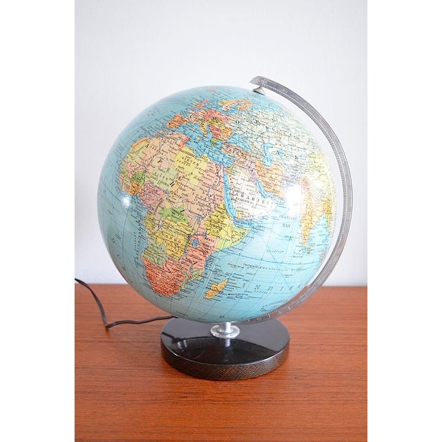 Illuminated Glass Globe from EN Columbus Globus Ehapa, Denmark, 1950s For Sale - Image 11 of 11