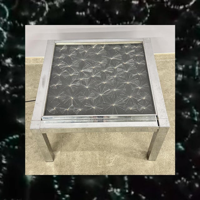 Gray Vintage Fiber Optic Table, 1970 For Sale - Image 8 of 13