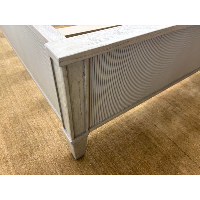 Greige Arhaus Pearson Upholstered Bed — King For Sale - Image 8 of 18