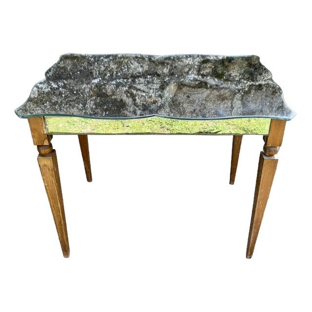 Vintage Mirrored Side Table, 1940 For Sale