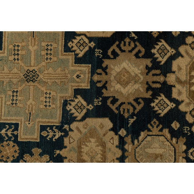 Antique Circa 1920 Blue Malayer Hand Knotted Rug 2'8 X 6'10 For Sale - Image 4 of 12