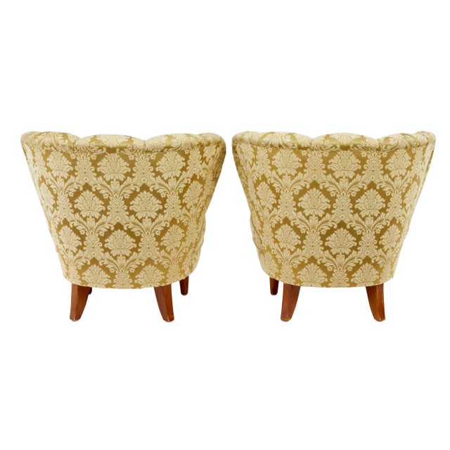 Wood Mid 20th Century Shell Back Living Room Suite, 1950s, Set of 3 For Sale - Image 7 of 13