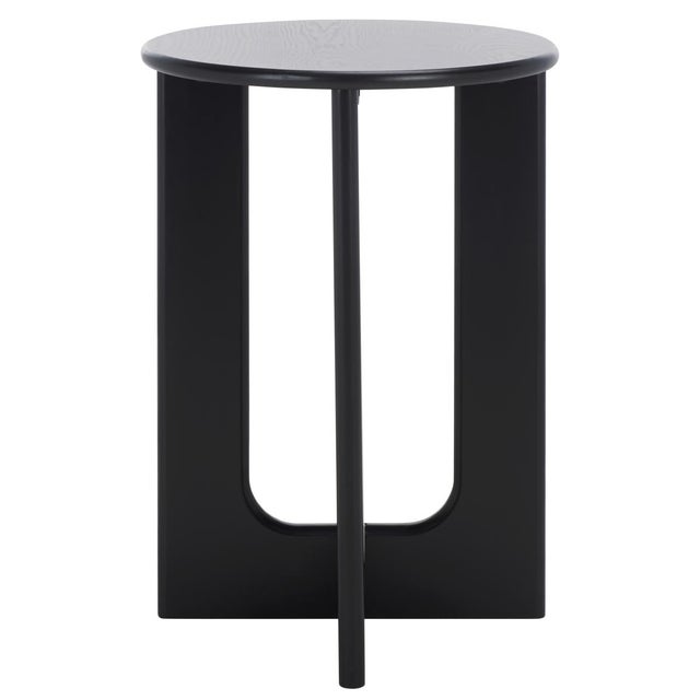 Wood Ashanka End Table in Black For Sale - Image 7 of 8