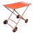 Vintage Red Painted Wood Serving Cart For Sale