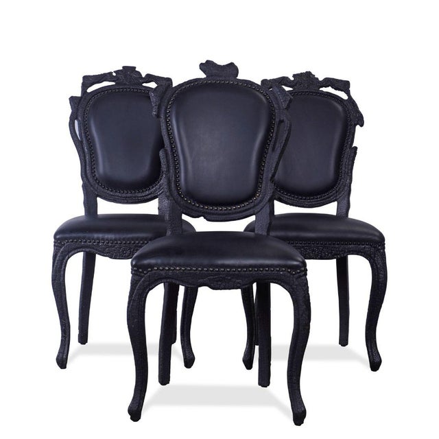 Mid-Century Modern Moooi Smoke Chairs by Maarten Baas, Set of 3 For Sale - Image 3 of 18