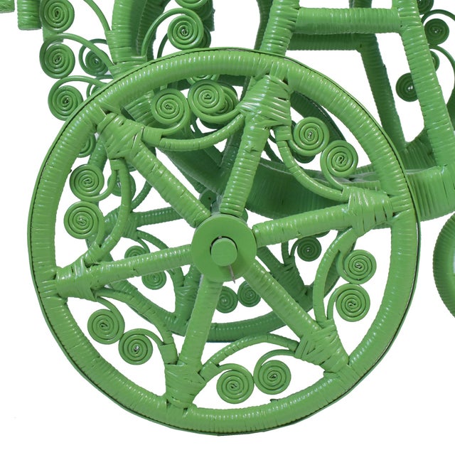 1960s Fiddlehead Vintage Green Bar Cart For Sale - Image 4 of 5