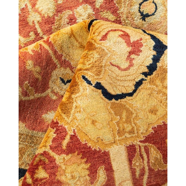 Textile Mogul, One-of-a-Kind Hand-Knotted Area Rug in Orange, 5' 10" x 8' 9" For Sale - Image 7 of 8
