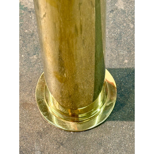 Italian Mid-Century Brass and Red Lucite Pedestal Ashtray, 1970s For Sale In Los Angeles - Image 6 of 7
