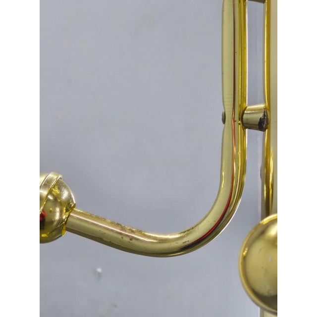 Italian Brass-Plated Coat Rack with Marble Base, 1970s For Sale - Image 6 of 14