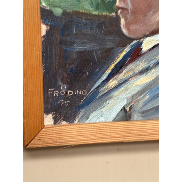 Fröding, Portrait, 1975, Oil on Canvas, Framed For Sale - Image 6 of 18
