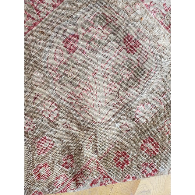 Late 19th Century Late 19th Century Late 19th Century Antique Tabriz Carpet, Hadji Jalili Persian Rug, Earth Tones, Light Blue, Coral For Sale - Image 5 of 12