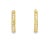 French Late 20th Century Pair of 14K Pink Rose Gold Diamond French Cut Hoop Earrings Rare For Sale - Image 3 of 3