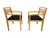 Knoll Vintage 1990's Knoll Solid Wood Arm Chairs - Set of 2 For Sale - Image 4 of 9