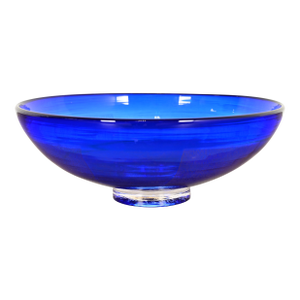 Jeff Zimmerman for Tiffany & Co. Cobalt Blue Art Glass Centerpiece Bowl or Fruit Bowl