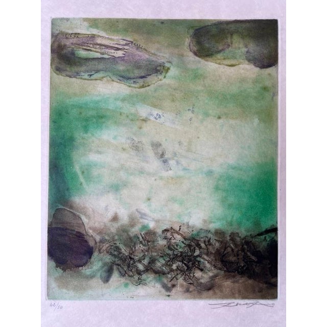 1970s Zao Wou-Ki, Canto Pisan (Planche 8), 1972, Etching For Sale - Image 5 of 5