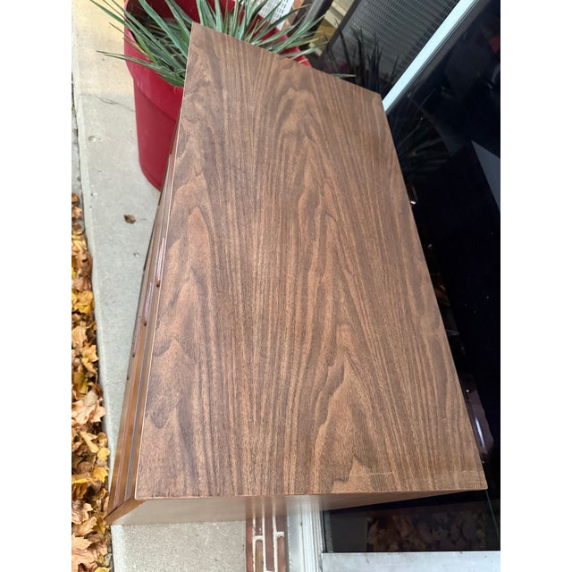 1970s 1970s Lane Furniture Classic Walnut 4 Drawer Tall Boy Dresser For Sale - Image 5 of 12