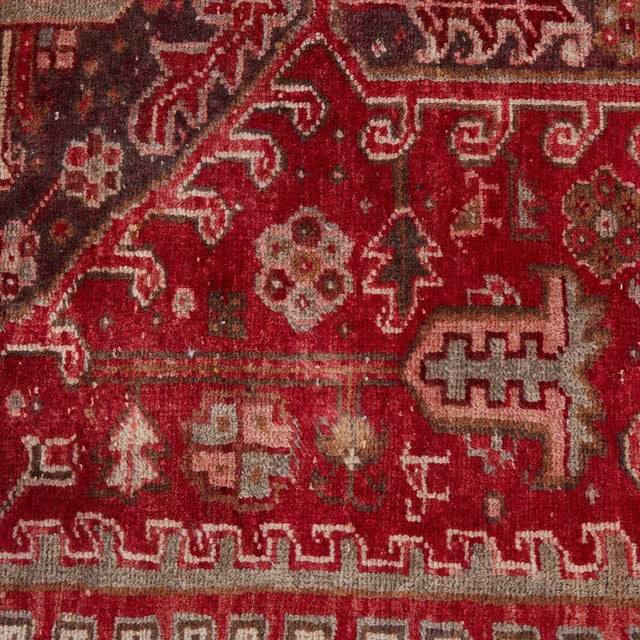 Vintage Persian Heriz Wool Rug For Sale - Image 11 of 13
