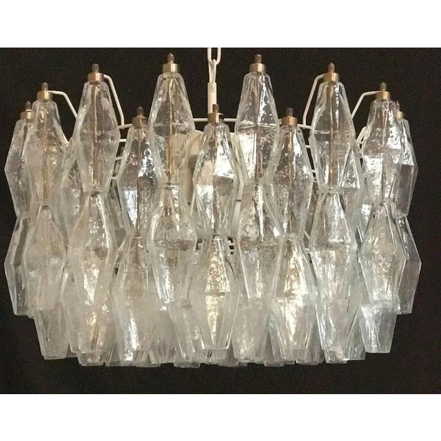 Poliedri Murano Glass Chandelier in the style of Carlo Scarpa, 1980s For Sale - Image 12 of 18