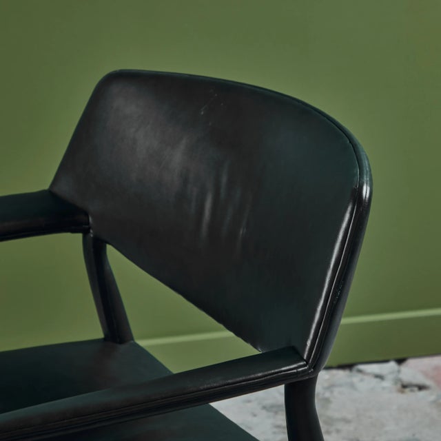 Ejner Larsen & Aksel Bender Madsen Leather Wrapped Teak Chair for Willy Beck For Sale - Image 12 of 12
