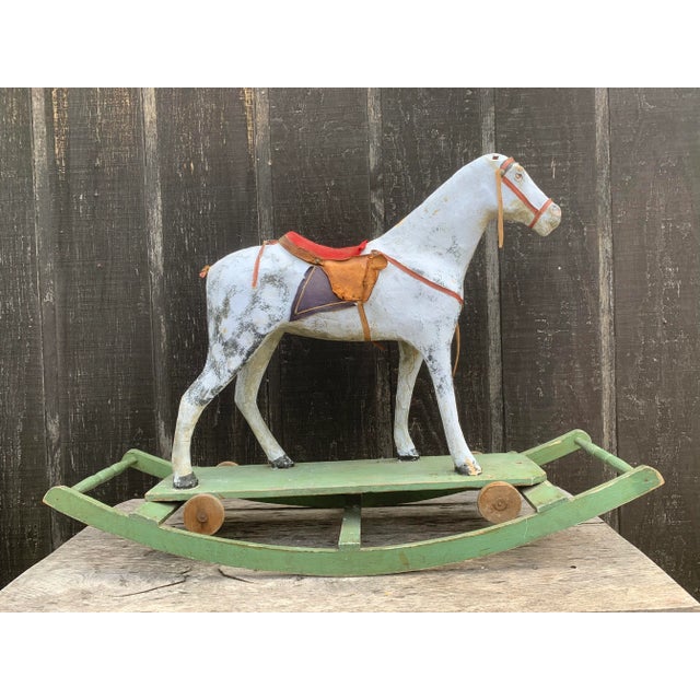 1900 - 1909 Antique Rocking Horse For Sale - Image 5 of 13