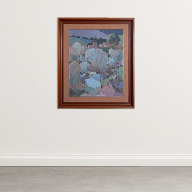 Garcia Pitarch, Large Modernist Village Landscape, 1950s, Oil on Canvas For Sale - Image 8 of 8