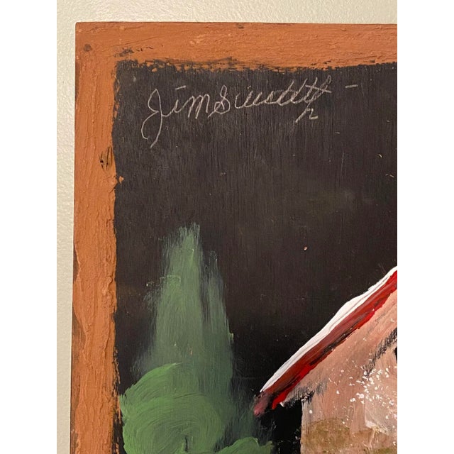 Jimmy Lee Sudduth Folk Art Painting Methodist Church Fayette, Alabama For Sale - Image 4 of 12
