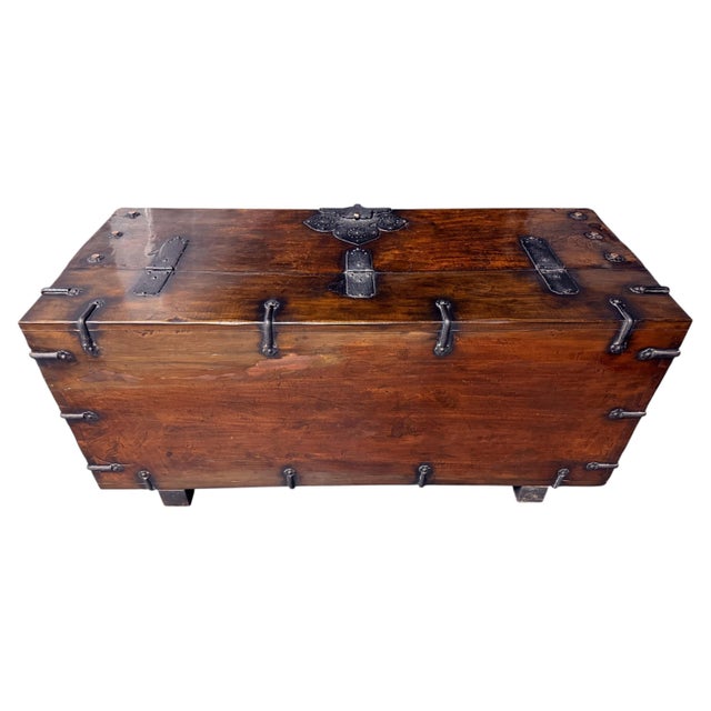 Large Superb Antique Korean Ton-Kwe Chest with Iron Hardware For Sale - Image 10 of 18