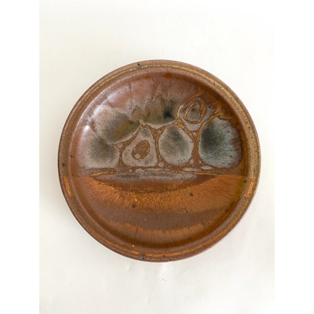 1970s Mid-Century Modern Art Studio Pottery Plate For Sale - Image 5 of 5