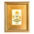 Original Hand-Painted Mustard Yellow Floral Motif Painting in a Plein Air Frame For Sale