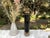 A vintage French nautical telescope with black pebbled leather stitched leather cover. French manufacture of the second...