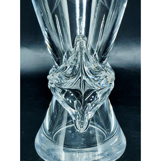 Glass Steuben Art Glass Crystal Vase For Sale - Image 7 of 10