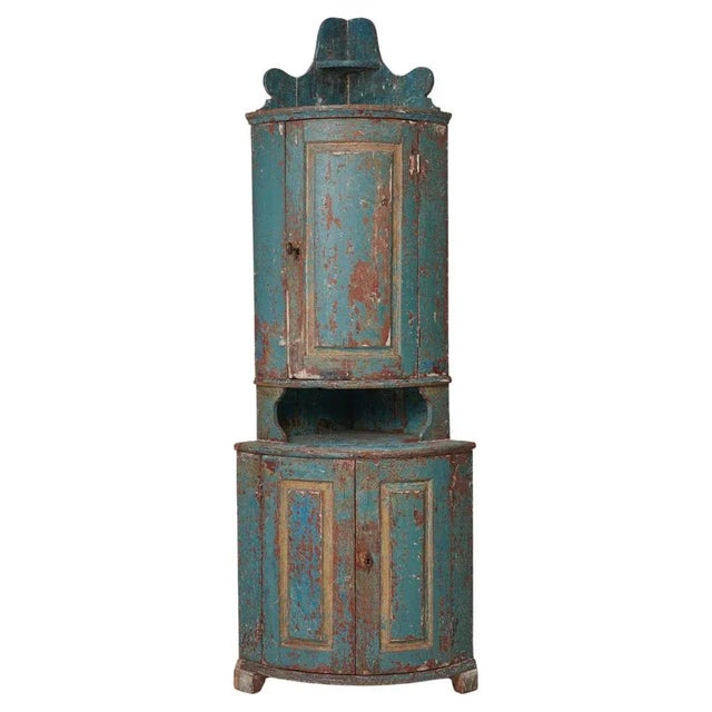 Swedish Folk Corner Cabinet For Sale - Image 13 of 13