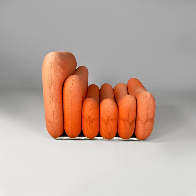 Metal Set of Italian Space Age Additional System Armchairs by Joe Colombo for Sormani, 1970s For Sale - Image 7 of 18