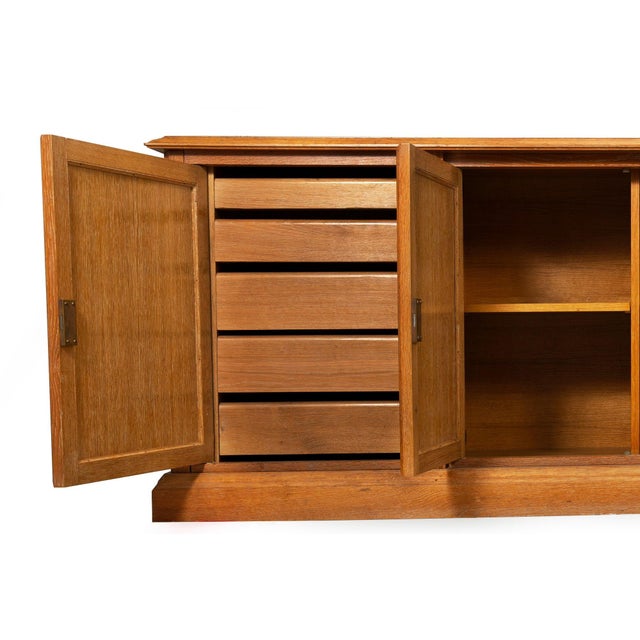 French Modernist Cerused Oak Sideboard Buffet Cabinet by Jean Claude Mahey For Sale - Image 17 of 18